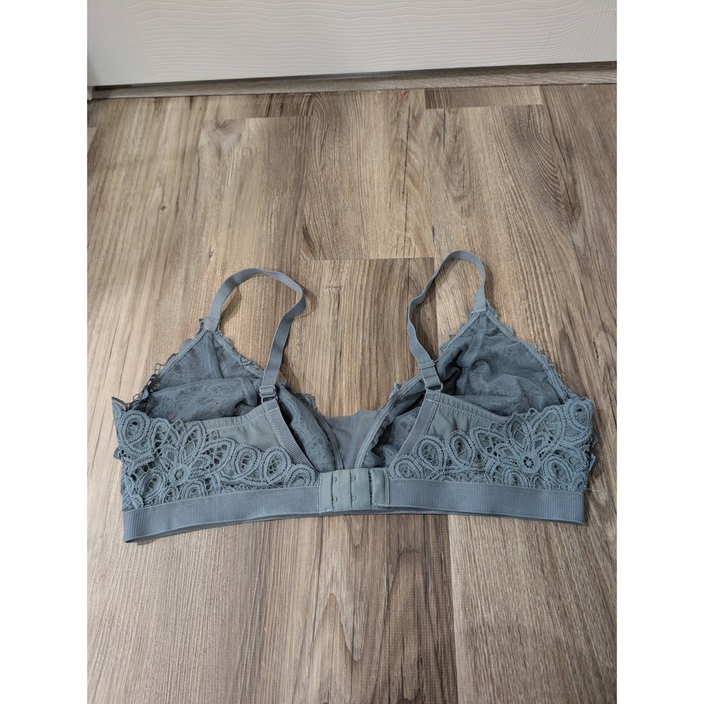 Thirdlove, Boho Lace Triangle Bralette, Unlined, 1X, Gray Mist - Picture 2 of 3